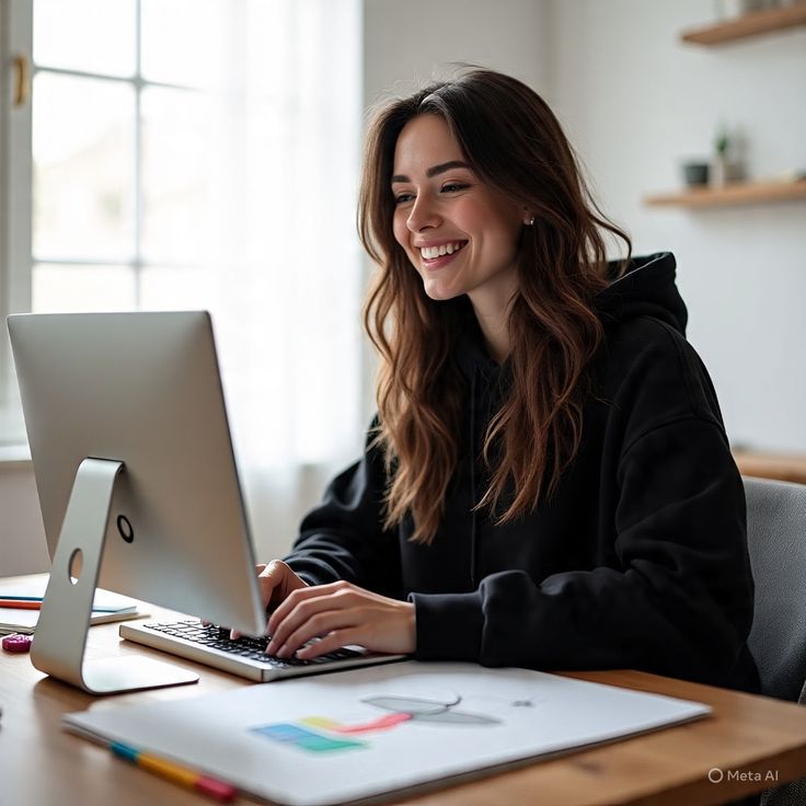 Persona trabajando con laptop en entorno moderno